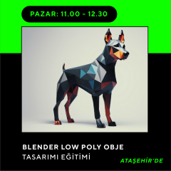Blender Low Poly Obje Tasarım Eğitimi (10-16 Yaş) -Yüz Yüze