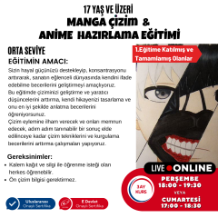 Manga Çizim ve Anime Hazırlama Eğitimi (Orta Seviye)(17 Yaş ve Yetişkin)