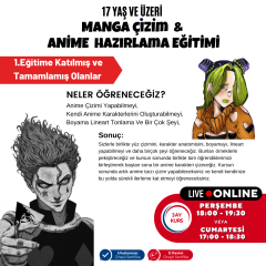 Manga Çizim ve Anime Hazırlama Eğitimi (Orta Seviye)(17 Yaş ve Yetişkin)