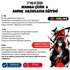 Manga Çizim ve Anime Hazırlama Eğitimi (Orta Seviye)(17 Yaş ve Yetişkin)