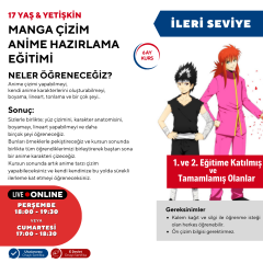Manga Çizim ve Anime Hazırlama  (İleri Seviye)(17 Yaş ve Yetişkin)