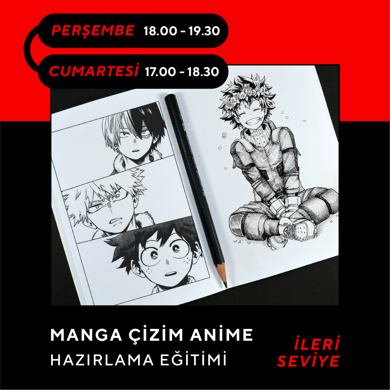 Manga Çizim ve Anime Hazırlama  (İleri Seviye)(17 Yaş ve Yetişkin)