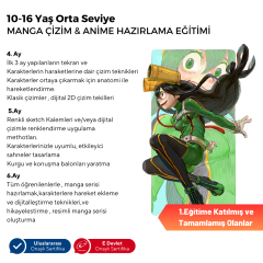 Manga Çizim ve Anime Hazırlama (Orta Seviye)(10-16 Yaş)