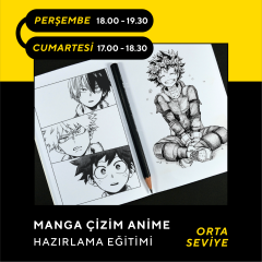 Manga Çizim ve Anime Hazırlama Eğitimi (Orta Seviye)(10-16 Yaş)