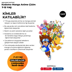 Kodomo Manga & Anime Çizimi  (7-13 Yaş)