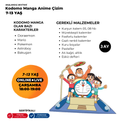 Kodomo Manga & Anime Çizimi  (7-13 Yaş)
