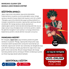 Mangaka Olmak için Japon Çizgi Roman (MANGA) Storyboard Eğitimi