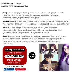 Mangaka Olmak için Japon Çizgi Roman (MANGA) Storyboard Eğitimi