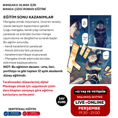 Mangaka Olmak için Japon Çizgi Roman (MANGA) Storyboard Eğitimi