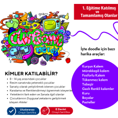 Doodle Sketching Art Eğitimi- Karalama Sanatı Eğitimi (8-14 Yaş)(Orta Seviye)