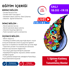 Doodle Sketching Art Eğitimi- Karalama Sanatı  (8-14 Yaş)(Orta Seviye)