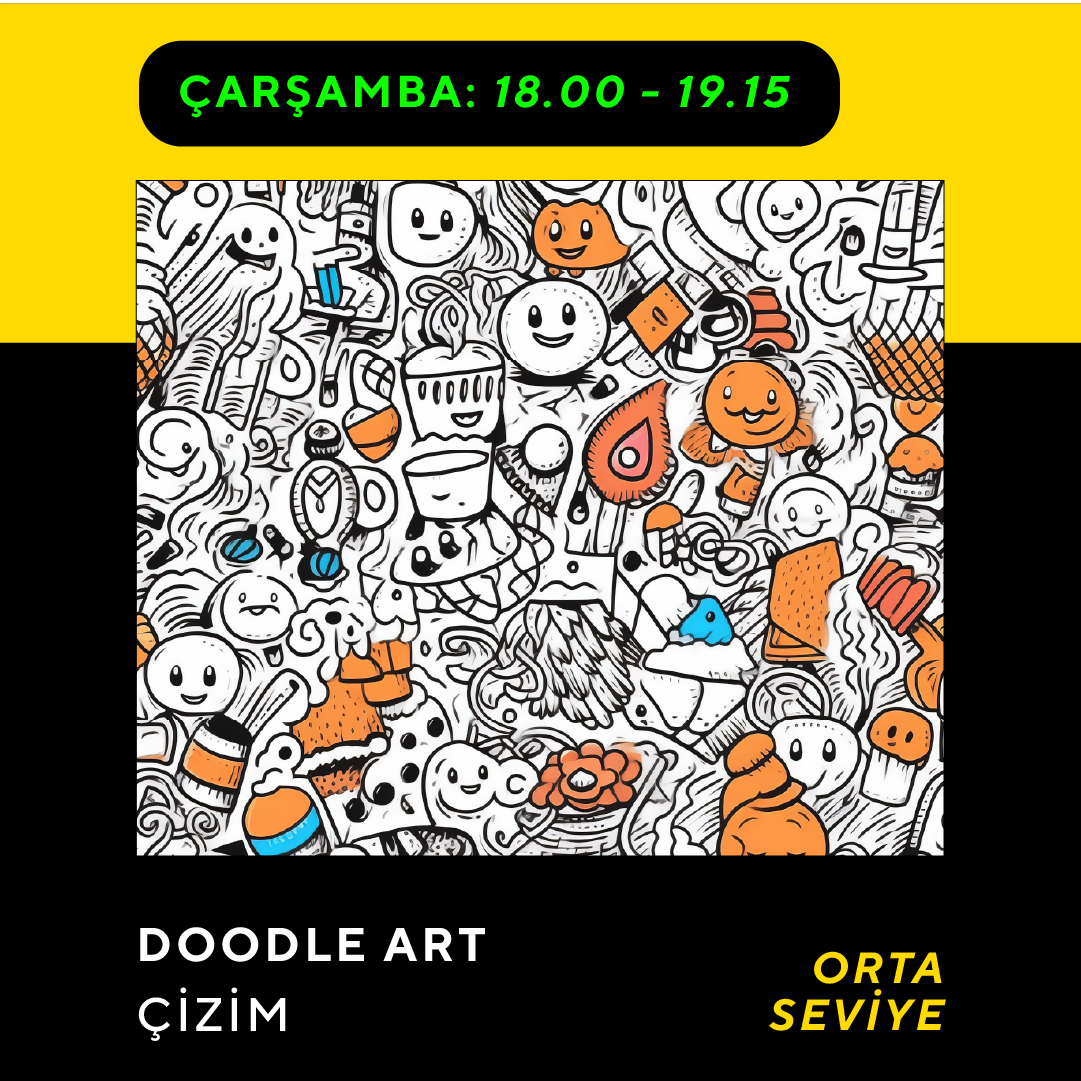 Doodle Sketching Art Eğitimi- Karalama Sanatı  (8-14 Yaş)(Orta Seviye)