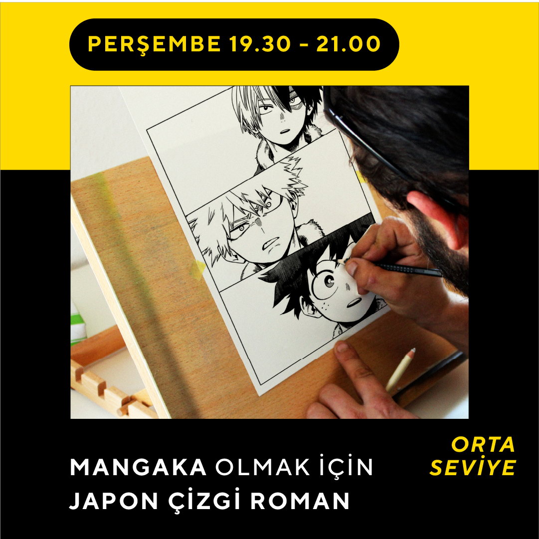 Mangaka Olmak için Japon Çizgi Roman (MANGA) Storyboard (Orta Seviye)