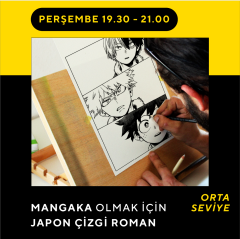 Mangaka Olmak için Japon Çizgi Roman (MANGA) Storyboard (Orta Seviye)