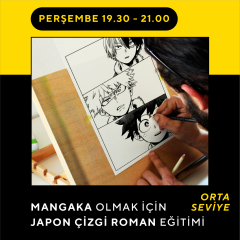Mangaka Olmak için Japon Çizgi Roman (MANGA) Storyboard (Orta Seviye)